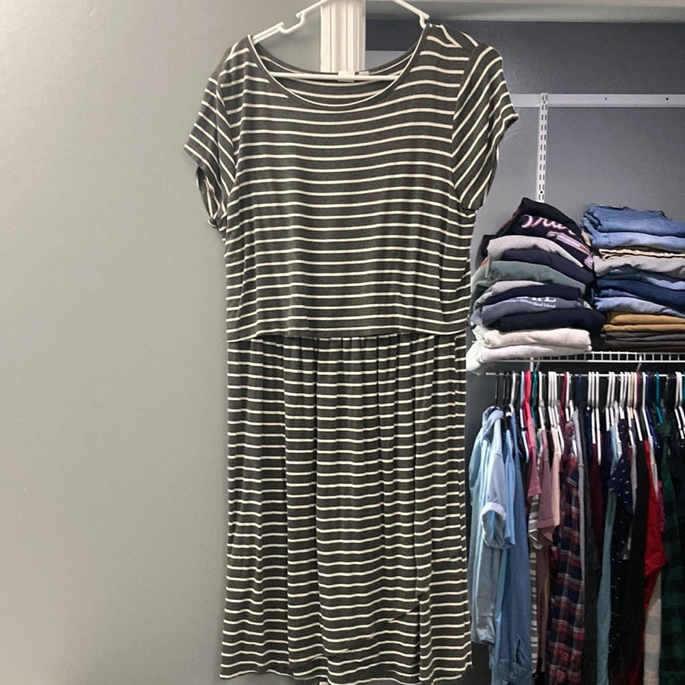 Gap striped maternity dress